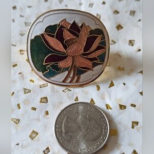 Elegant Floral Enamel Necklace